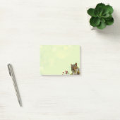 Post-it® Écureuil sauvage mignon sur fond vert citron (Bureau)