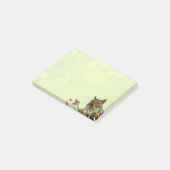 Post-it® Écureuil sauvage mignon sur fond vert citron (Incliné)