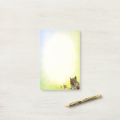 Post-it® Écureuil sauvage mignon sur les couleurs pastel (Sur un bureau)