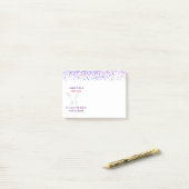 Post-it® Edgy Unicorn avec arc en ciel et Confetti Funny (Sur un bureau)