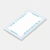 Post-it® Éditorial Typographie moderne Post-It Notes - Bleu (Incliné)