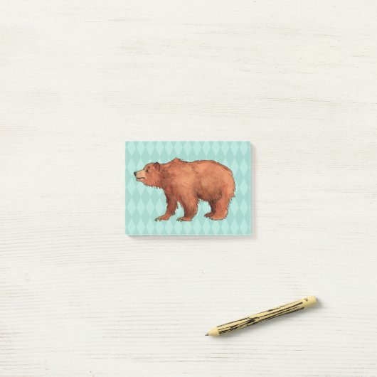 Post-it® Edmund l'ours (Sur un bureau)