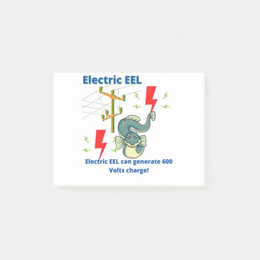 Post-it® EEL Électrique Peut Générer 600 Volts (Devant)