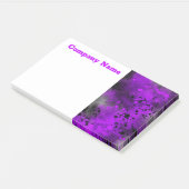 Post-it® Effet de peinture rétro violet et noir (Incliné)