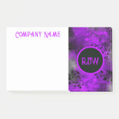 Post-it® Effet de peinture rétro violet et noir (Devant)