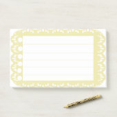 Post-it® effet dentelle citron (Sur un bureau)