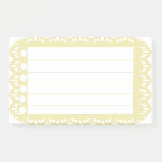 Post-it® effet dentelle citron (Devant)