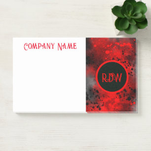 Post-it® Effet Retro Paint Splatter rouge et noir