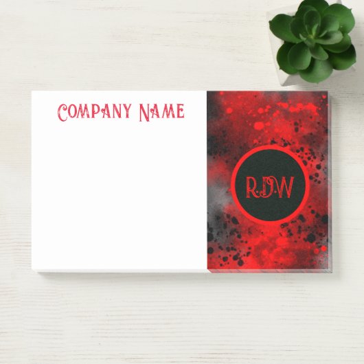 Post-it® Effet Retro Paint Splatter rouge et noir (Bureau)