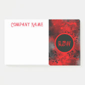 Post-it® Effet Retro Paint Splatter rouge et noir (Devant)