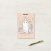 Post-it® Éffrayant Halloween Floral Ghosts (Sur un bureau)