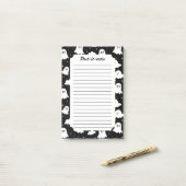 Post-it® Éffrayant mignon Halloween Ghost Nuageux Star Sky (Sur un bureau)