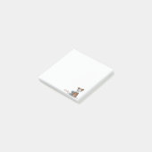 Post-it® Éffrayante fille Zombie et son chien sur blanc (Incliné)