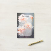 Post-it® Elegant Abstract Blush Flower Misty Flow (Sur un bureau)