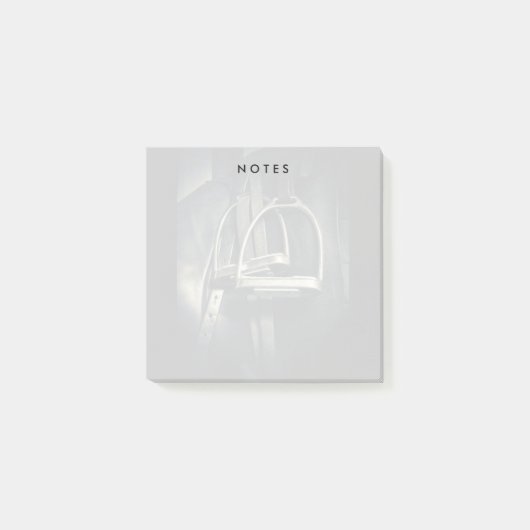 Post-it® Élégant bâton d'argent sur selle d'équitation angl (Devant)