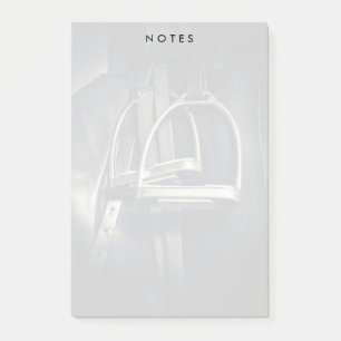 Post-it® Élégant bâton d'argent sur selle d'équitation angl