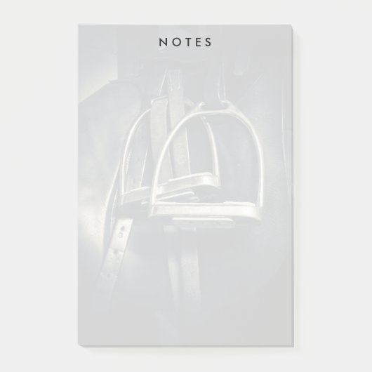 Post-it® Élégant bâton d'argent sur selle d'équitation angl (Devant)