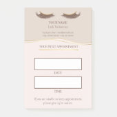 Post-it® Elegant beige and gold Lash appointment (Devant)