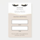Post-it® Elegant beige and gold Lash appointment (Devant)