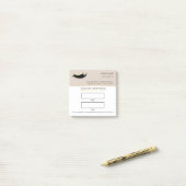 Post-it® Elegant beige and gold Lash appointment (Sur un bureau)