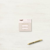 Post-it® Elegant beige and gold Lash appointment (Sur un bureau)
