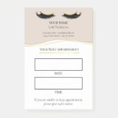 Post-it® Elegant beige and gold Lash appointment (Devant)