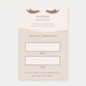 Post-it® Elegant beige and gold Lash appointment (Devant)
