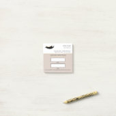 Post-it® Elegant beige and gold Lash appointment (Sur un bureau)