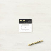 Post-it® Elegant black and gold Lash appointment (Sur un bureau)