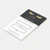 Post-it® Elegant black and gold Lash appointment (Incliné)