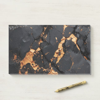 Post-it® Elegant Black Marble with Gold Veins Modern Art