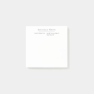 Post-it® Élégant Blanc Moderne Professionnel Simple