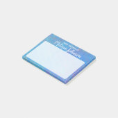 Post-it® Elégant bleu marbré personnalisé (Incliné)