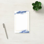 Post-it® Elégant bleu Ombre marbre Personnalisé (Bureau)
