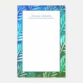 Post-it® Elégant bleu Tropical Feuilles Touch personnel (Devant)