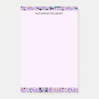 Post-it® Élégant bloc-notes personnalisé à bordure florale