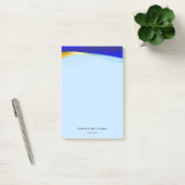 Post-it® Élégant Blue Gold Luxury Designer Logo Entreprise (Bureau)