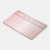 Post-it® Elégant Blush Faux Rose Gold | Nom et initiales (Incliné)