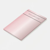 Post-it® Elégant Blush Faux Rose Gold | Nom et initiales (Incliné)