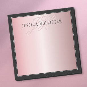 Post-it® Elégant Blush Faux Rose Gold Nom et initiales