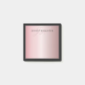 Post-it® Elégant Blush Faux Rose Gold | Nom et initiales (Devant)