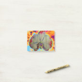 Post-it® Elégant boho abstrait aquarelle orchidée peinture (Sur un bureau)