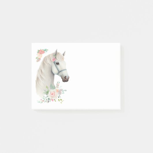 Post-it® Élégant Boho Cheval Blanc Floral (Devant)