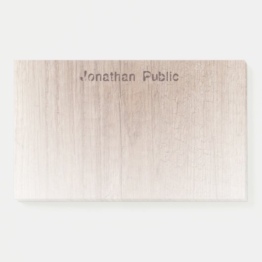 Post-it® Elégant bois look Modèle Trendy Distressed Text (Devant)