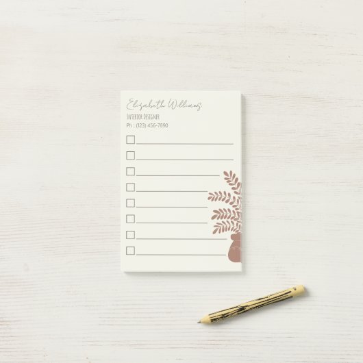 Post-it® Elegant Botanical To-Do List Notes  (Sur un bureau)
