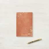 Post-it® Élégant Botanique en Terracotta (Sur un bureau)