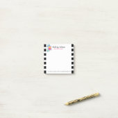 Post-it® Elégant Bouquet floral noir & blanc (Sur un bureau)