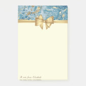 Post-it® Elégant Bow, Parties scintillant de texture en mar (Devant)