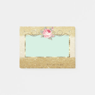 Post-it® Élégant, Cadre, Rose, Glitterie