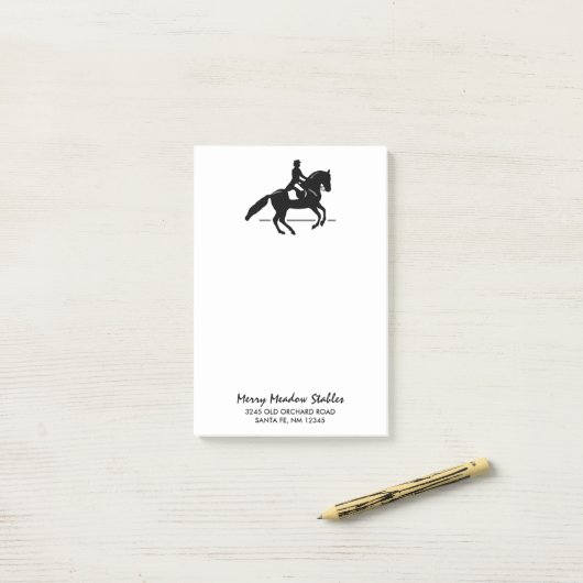 Post-it® Élégant cavalier de pression exécutant une Pirouet (Sur un bureau)